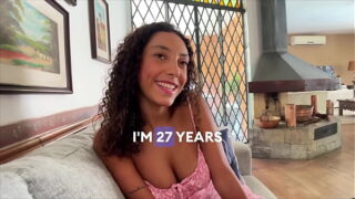 Curly Brazilian with big Natural Tits Fucks during first casting – POV Sex